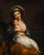 Elisabeth LouiseVigee Lebrun Madame Vigee Le Brun et sa fille oil painting reproduction